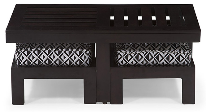 Caffino Coffee Table Set(Ebony&Black&White)